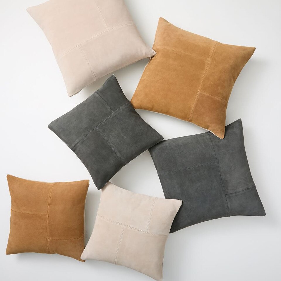 Pieced Suede Cushion Cover West Elm Australia